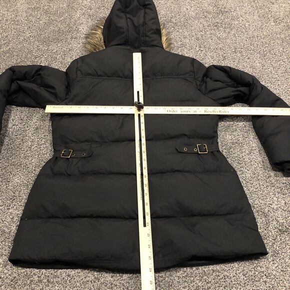Lauren Ralph Puffer Jacket Womens M Black Feather Down Wool Coat Ladies - Picture 11 of 13